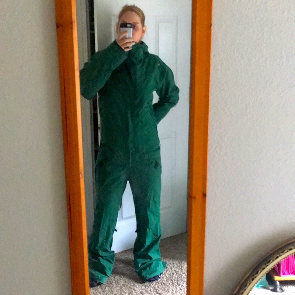 Airblaster sassy beast snowsuit green sz large